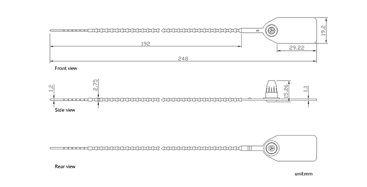  TXPS309 plastic seal CAD