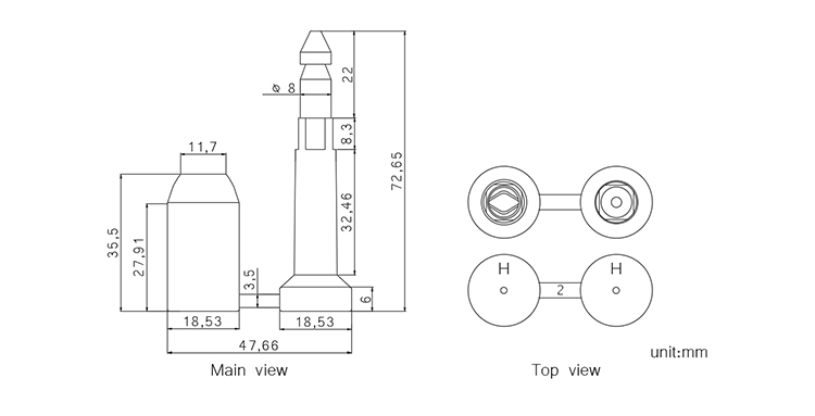 TX-BS205 bolt seal CAD