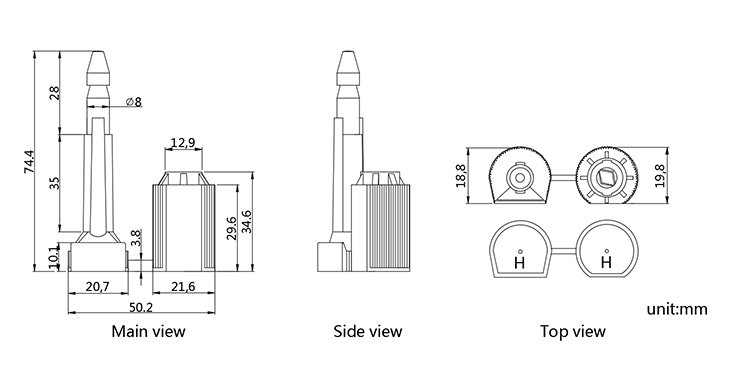 TXBS-304 Bolt container seal CAD