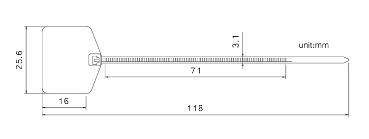 TX-PS008 Pull Tight Plastic Seal CAD