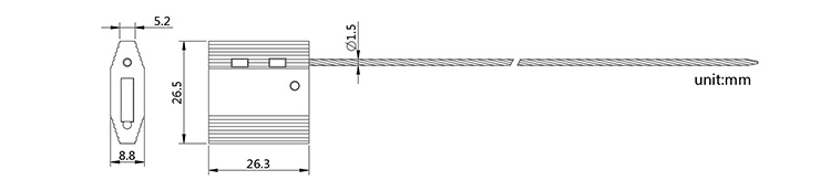 customized tamper proof most demanded trailer cable car seal CAD