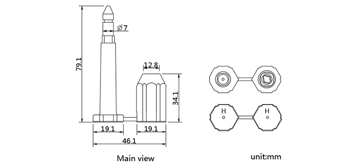 Standard or Nonstandard high secure disposable bolt seal hs code