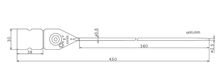 custom design widely use easy lock plastic label seal CAD