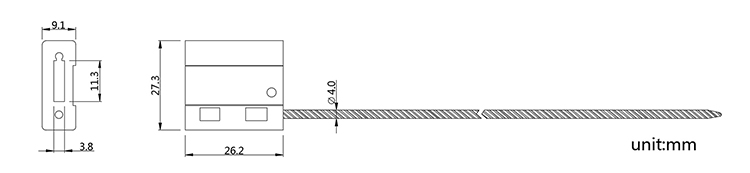 High quality standard pull tite tamper seals cad