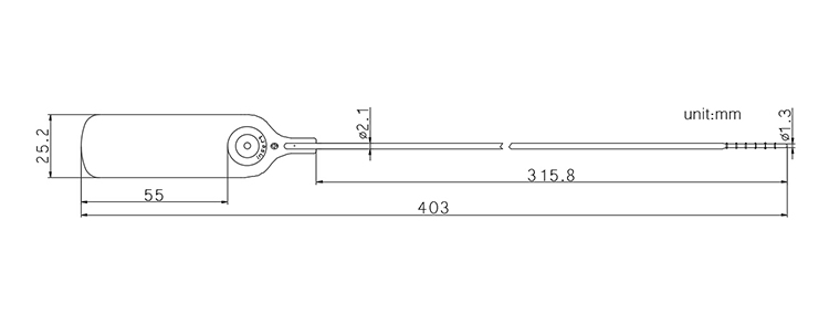 Numbered Transparent plastic lock seal CAD