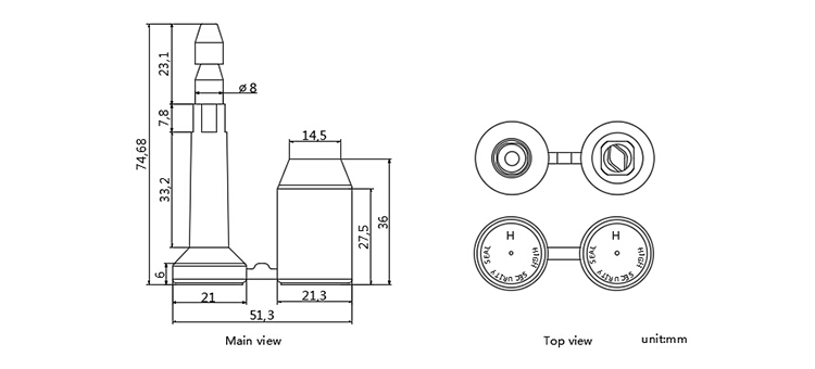 High strength standard container seal with good bolt seal price CAD