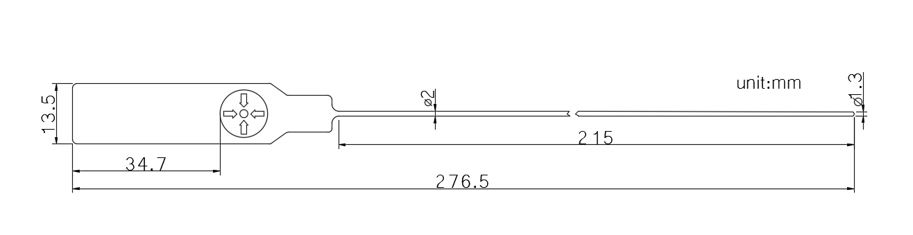 easy lock High security plastic seal definition CAD