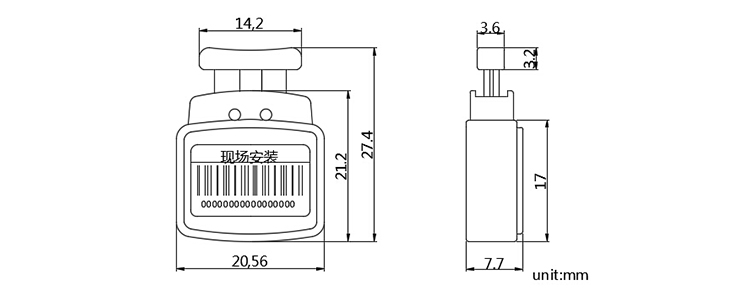 China stainless wire meter seal with serial number CAD