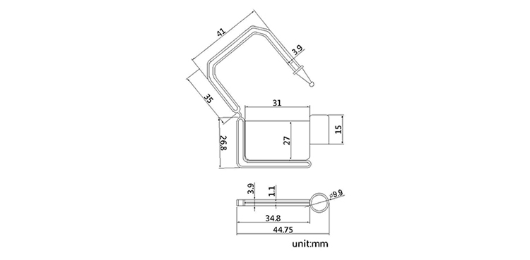 adjustable length container padlock seal manufacturers in delhi CAD