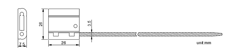 High quality pull tight aluminum alloy shipping secure cable seals for container tanks trucks CAD