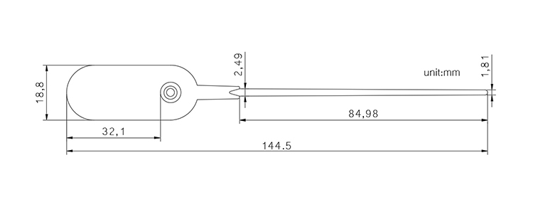 Free Samples Security Plastic Seals With Barcode And Serial Numbers CAD