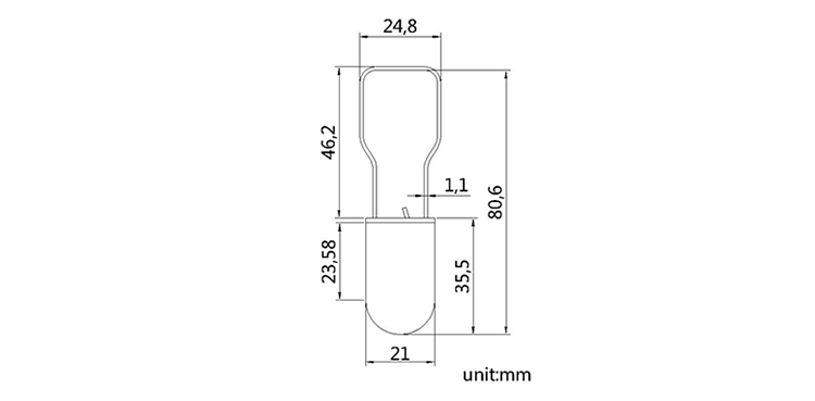 Disposable plastic padlock seals for bags logistics and airline CAD