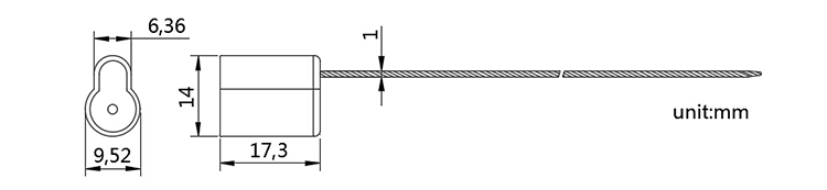 Chinese supplier superior quality retractable aluminium cable seal CAD