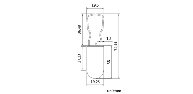 Container door padlock seal with serial number CAD