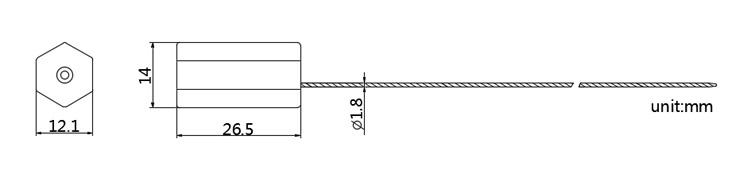 Chinese Manufacture Stainless Steel Cable Seal CAD