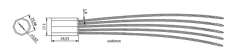 High security pull tight metal wire cable seal CAD