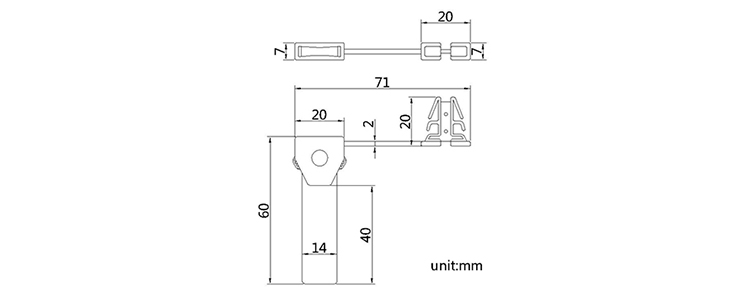 Plastic pad lock security meter seal for anti tamper CAD