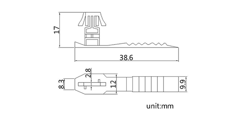 One Piece Integrated Self-locking Indicative Padlock Seal Plastic CAD