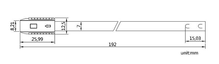 Flat Metal Strap Seal Security Metal Band Lock Truck and Cargo Seals CAD