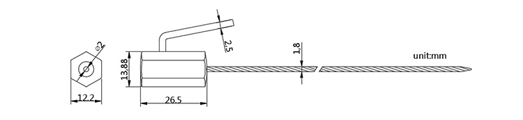 Chinese supplier china security cable seal CAD