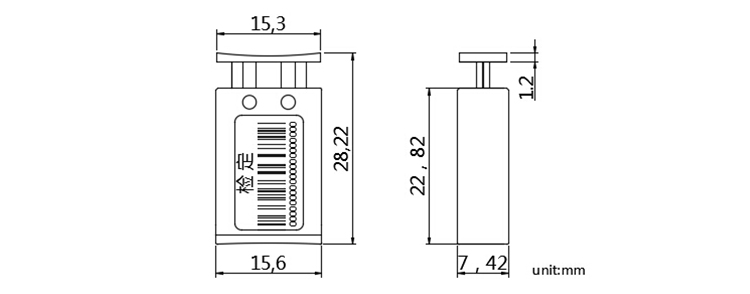 Top quality economic security meter plastic container lid meter seal CAD 