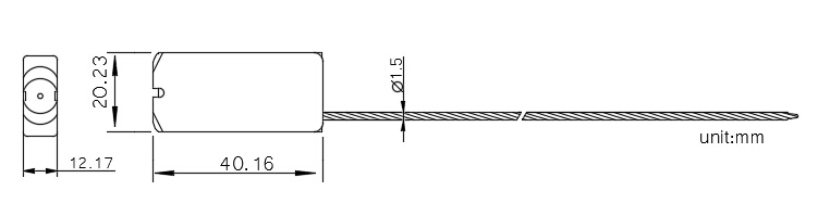 ABS Coated Cable Seal Plastic Security Wire Seal CAD