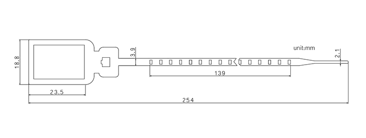 Metal screw insert seal, plastic strap lock CAD