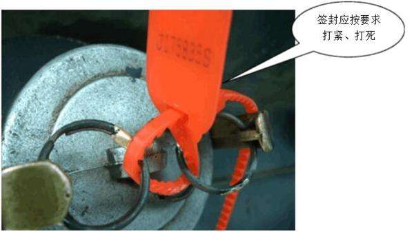 seals should be sealed tightly according to requirements