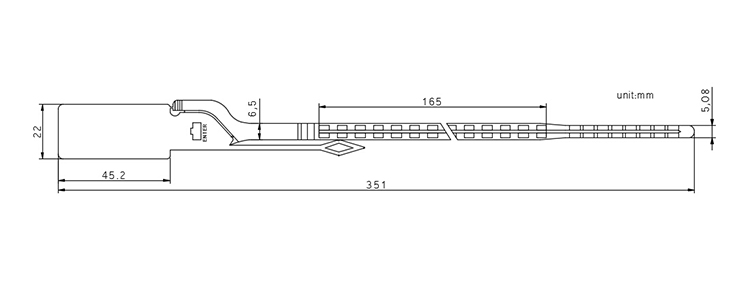 Tamper evident numbered plastic strap seal CAD