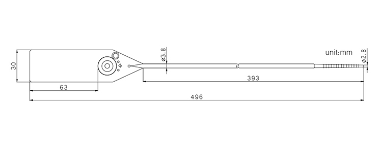 China manufacturer OEM plastic seal tag CAD