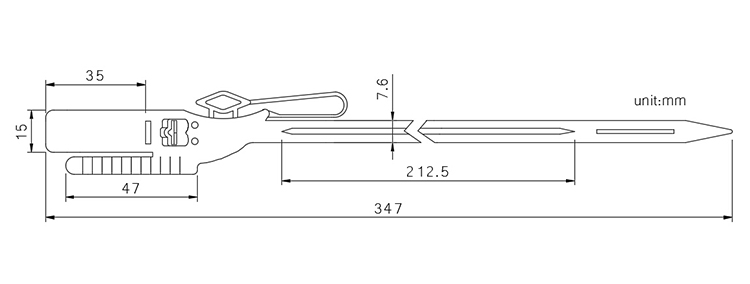 Adjustable Security ISO17712 plastic seal india CAD