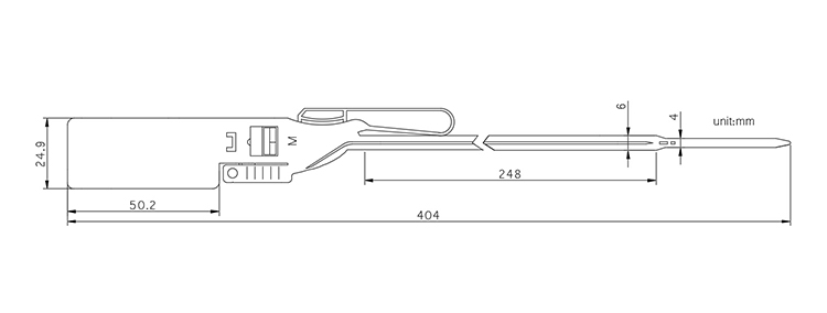 Airline catering security plastic seal CAD