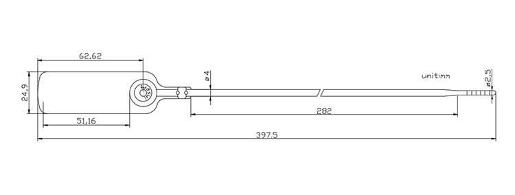 Self-locking disposable plastic wire cable tie fire extinguisher CAD