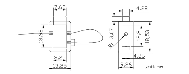 Round lead seals covered with plastic and metal gas meter seal CAD