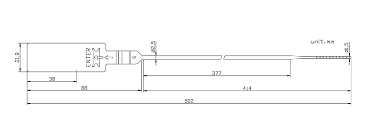 Cheap and fine Factory price design custom plastic padlock seals CAD