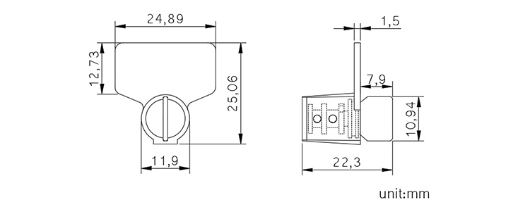 Meter seal wire with ISO17712 standard CAD